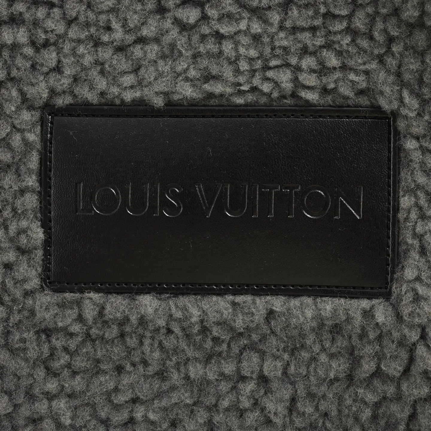 Louis Vuitton/Louis Vuitton 24Fw leather sherpa stand collar jacket